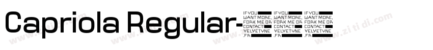 Capriola Regular字体转换